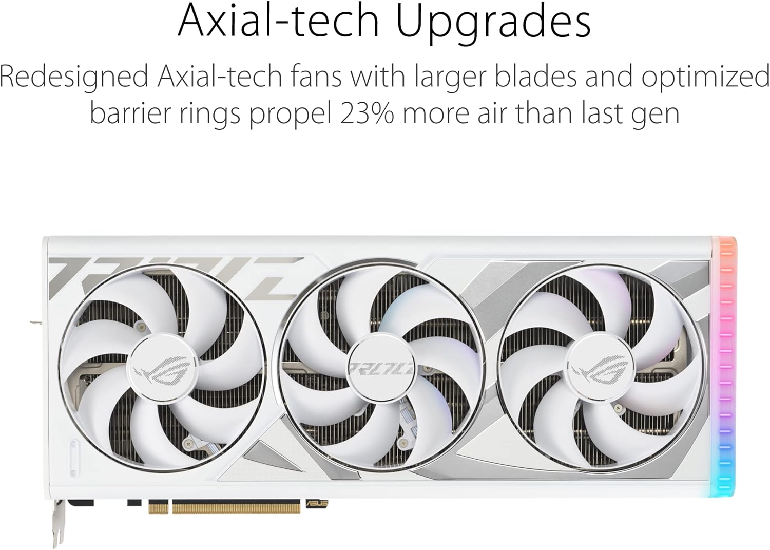 ASUS ROG Strix GeForce RTX 4090 OC Edition Gaming Graphics Card White (PCIe 4.0, 24GB GDDR6X, HDMI 2.1a, DisplayPort 1.4a)