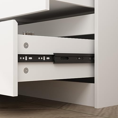 Hitow 9 Drawer Dresser for Bedroom with Deep Drawers, Large Floor Wood Dressers & Chest of Drawers Handle Free, Modern Black Long Dressers for Closet Living Room, Euro Slide (63"W x 15.7"D x 31.5"H)