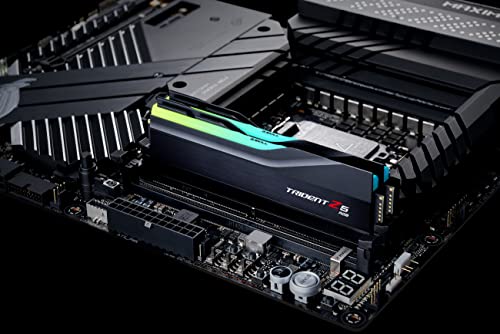 G.SKILL Trident Z5 RGB Series (Intel XMP 3.0) DDR5 RAM 32GB (2x16GB) 7200MT/s CL34-45-45-115 1.40V Desktop Computer Memory UDIMM - Matte Black (F5-7200J3445G16GX2-TZ5RK)