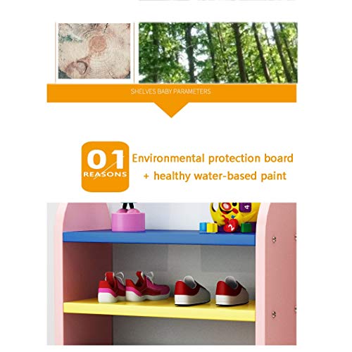 Shoe Rack,Children's Multi-Layer Cartoon Baby Shoe Storage Rack Small Colorful Storage Shelf Slipper Organizer Mini Standing Shoes Shelf Happy
