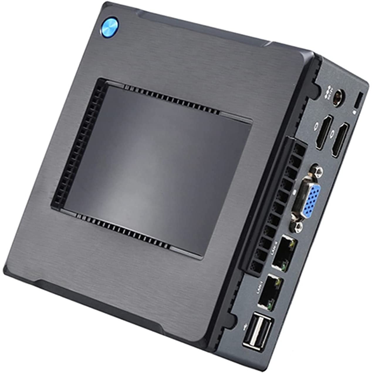 PARTAKER K5 Mini PC, Micro Computer, Desktop Computer with Intel Core I7 5500U/5600U, 4G DDR3 128G SSD, Support Triple Display(2X HDMI+VGA)/Dual Gigabit Ethernet/Dual-Band WiFi, Windows 10 Pro