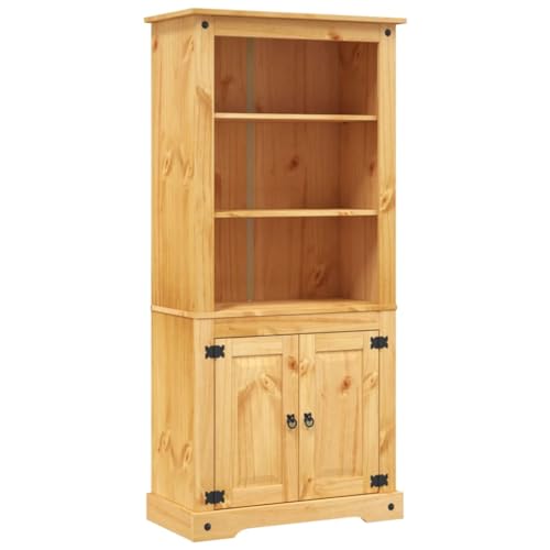 Cupboard Mexican Pine Corona Range 31.5"x15.7"x66.9",Pinewood Corona Highboard for Versatile Home Storage in Brown Cabinets & Lockers for Office Storage