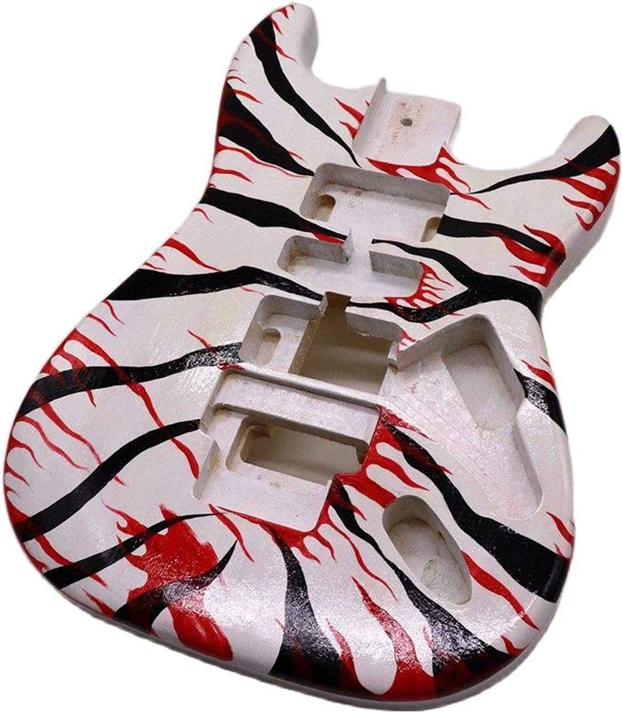 DIY Hand Paint Poplar Wood ST Electric Guitar Body White Customized Painting Guitar Barrel Unfinished Guitar Builder Kit