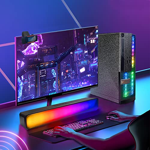 Dell RGB Gaming Desktop Computer PC, Intel Core i5, GeForce GT 1030 2GB GDDR5, 16GB RAM, 512GB SSD, 24 Inch HDMI Monitor, RGB Keyboard Mouse and Headset, WiFi, Windows 10 Pro (Renewed)