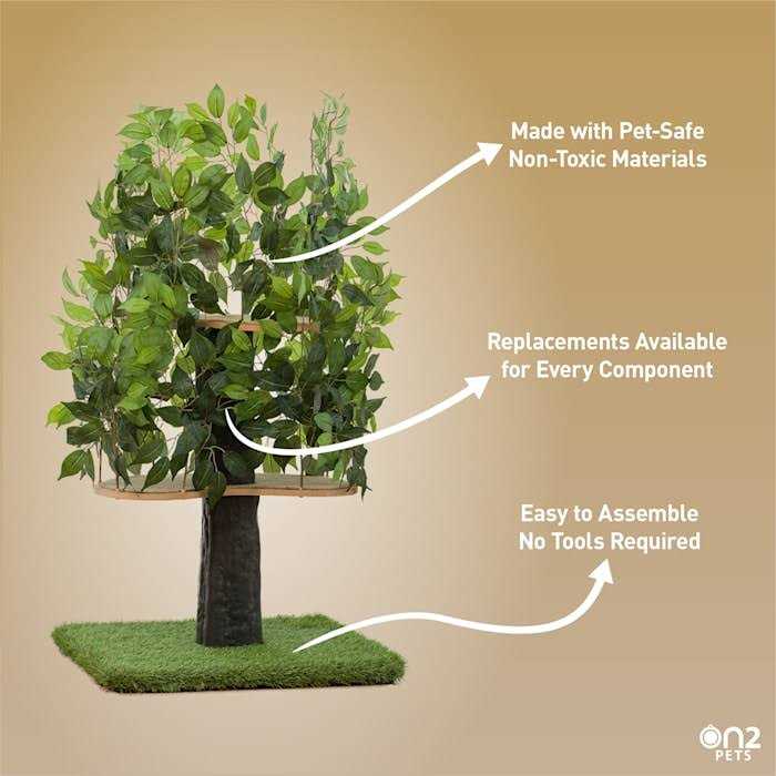 On2 Pets 4ft Interchangeable Leaves Cat Activity Tree Indoor Cat Tower - Pet Supplies online store