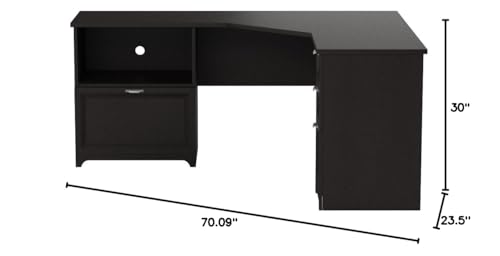 Realspace® Magellan Performance Collection L Desk, 30"H x 70 9/10"W x 23 1/5"D, Espresso