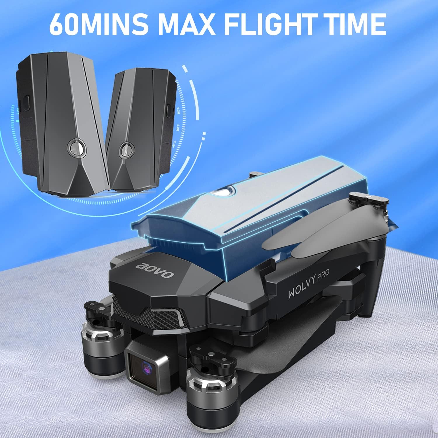 Drones with Camera for Adults 4K UHD, 60 Minutes Flight Time Quadcopter with Brushless Motor, GPS Return Home, Follow Me Drones for Pro Includes 1 Extra Battery