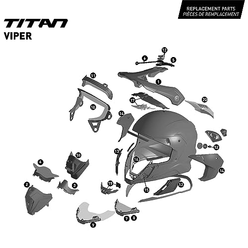 CKX Titan Original Helmet - Trail and Backcountry Viper No Shield
