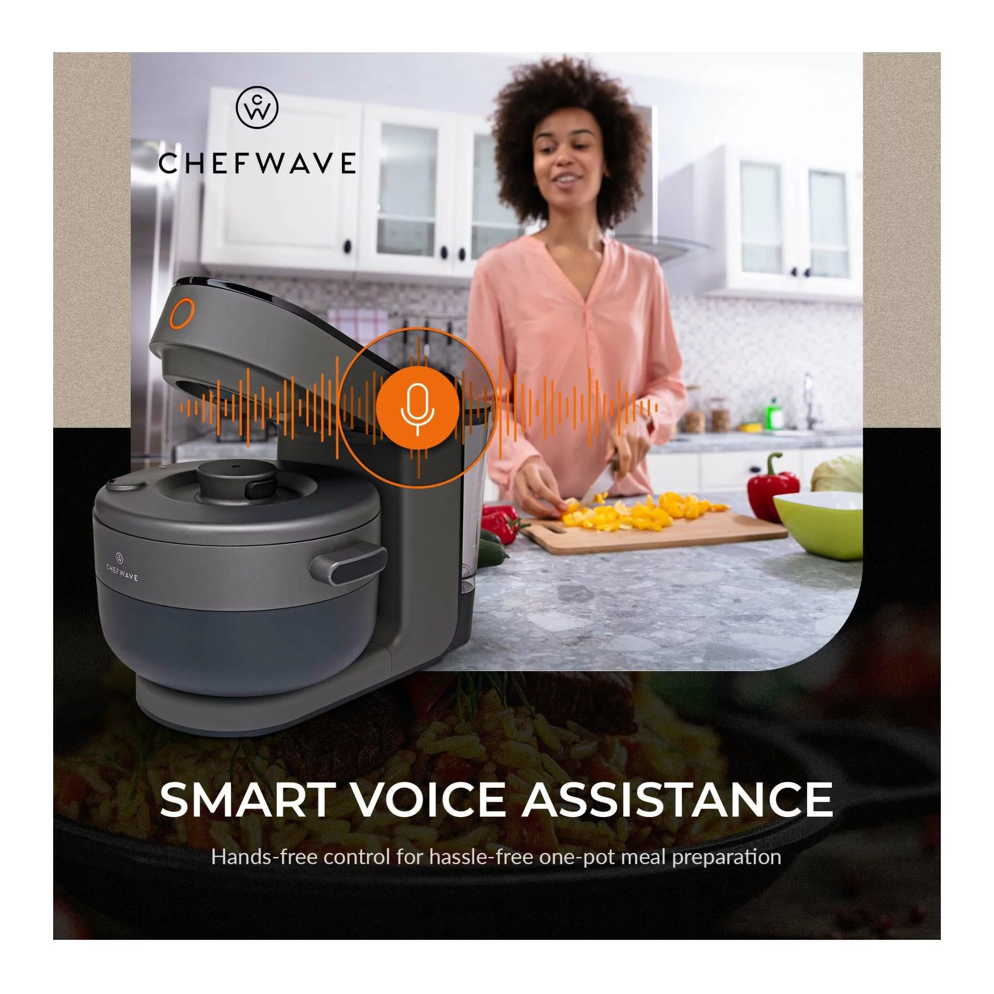 ChefWave 13-in-1 Programmable Multicooker, 4 Qt., Pressurized Steam Technology