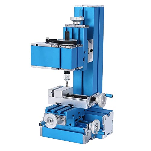 Universal Mini Metal Lathe Machine Motorized Metalworking DIY Tool Benchtop Woodworking for Hobby Science Education Modelmaking W10003M AC100V~240V (24W Lathe)