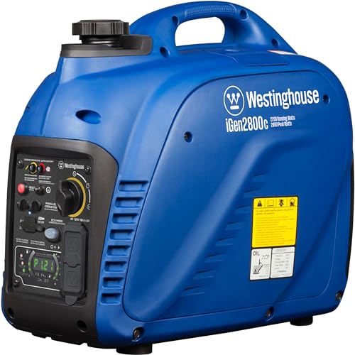 Westinghouse 2550 Peak Watt Super Quiet & Lightweight Portable Inverter Generator, RV Ready 30A Outlet, Gas and Propane Powered, CO Sensor, Parallel Capable, Long Run Time
