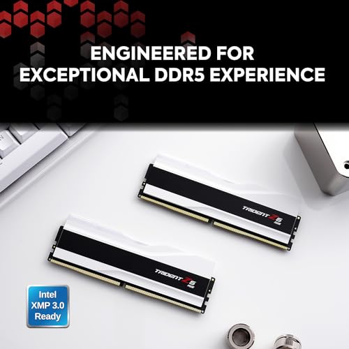 G.SKILL Trident Z5 RGB Series (Intel XMP 3.0) DDR5 RAM 64GB (2x32GB) 6400MT/s CL32-39-39-102 1.40V Desktop Computer Memory UDIMM - Matte Black (F5-6400J3239G32GX2-TZ5RK)