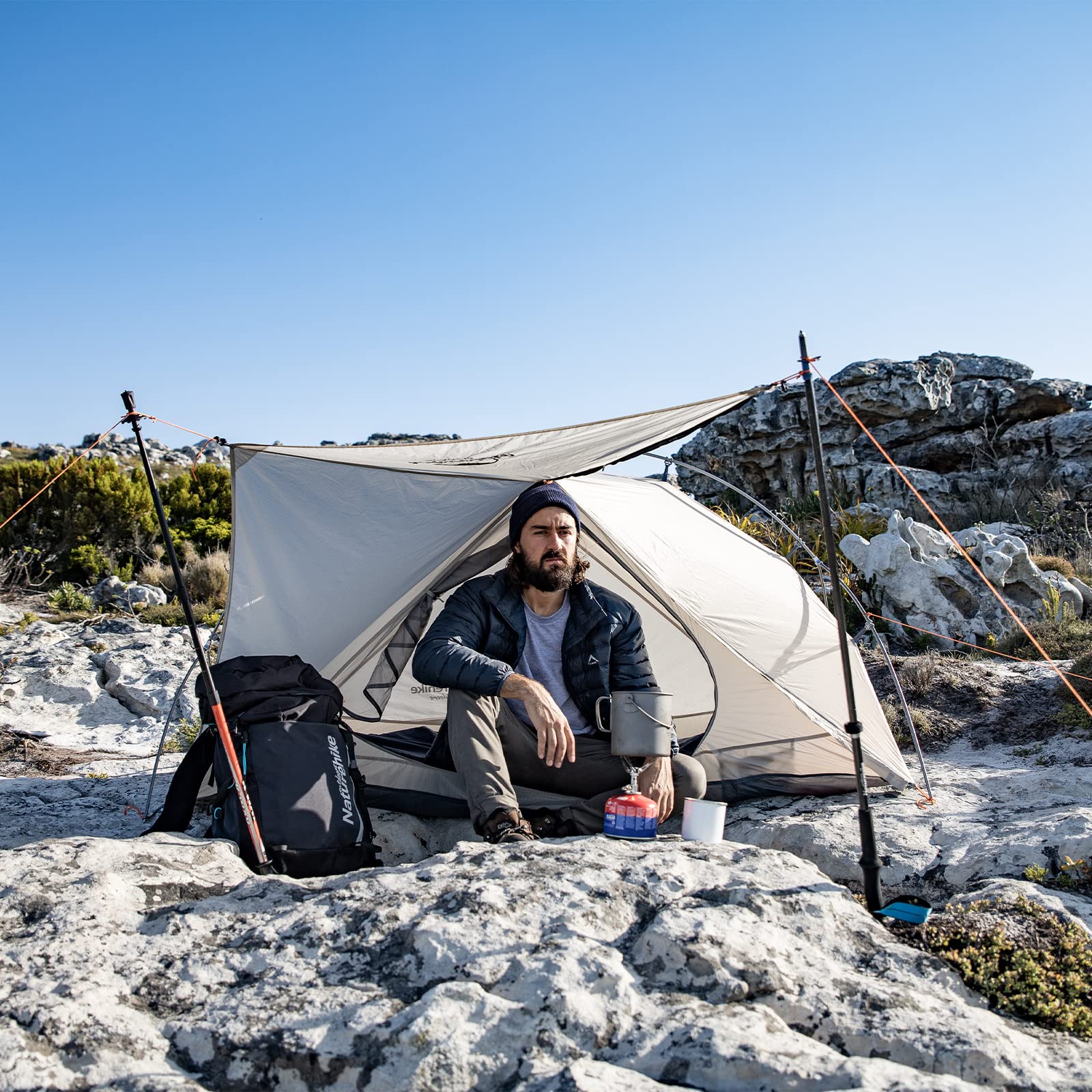 Naturehike VIK 1/2 Person Ultralight 3 Season Backpacking Tents with Footprint - 15D Lightest Portable Tent for Camping Hiking with Carry Bag
