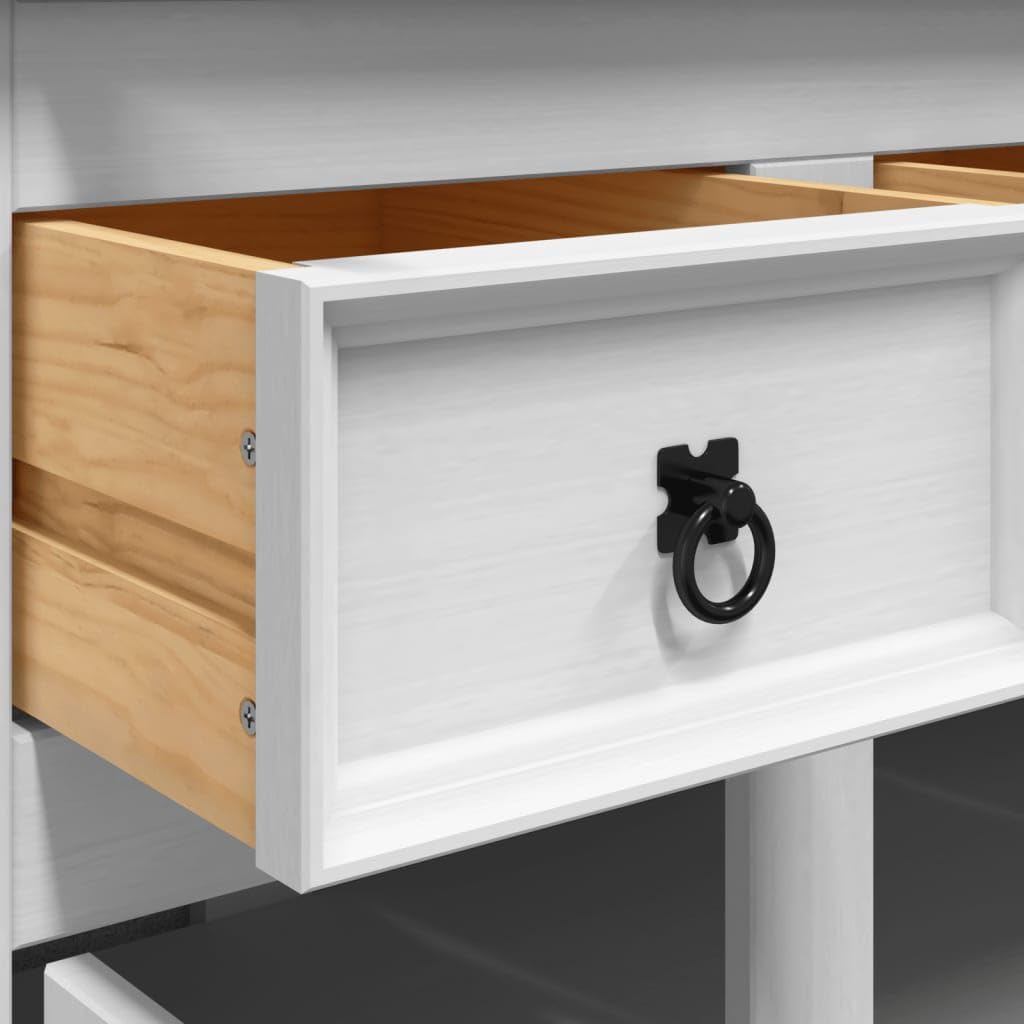 Kitchen Pantry Storage Cabinet, Freestanding Hutch Cabinet Buffet Cupboard, Utility Pantry with 3 Drawers and 6 Doors, Tall Kitchen Cabinet for Dining Room, White 44.1"x16.9"x77.2"