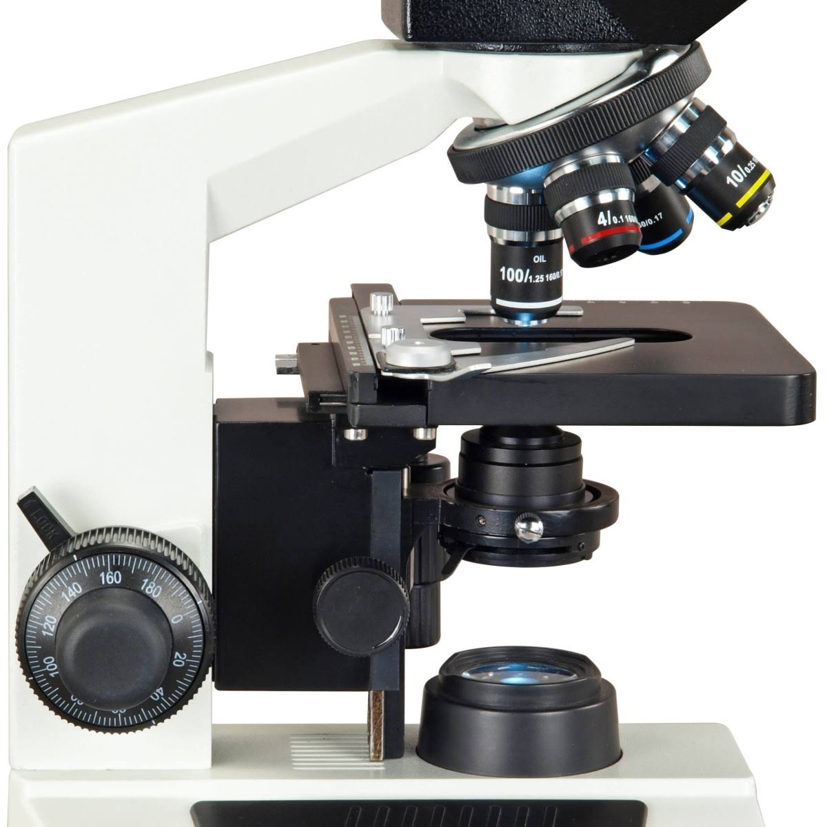 OMAX 40X-2000X Compound Binocular LED Biological Microscope with Aluminum Carrying Case