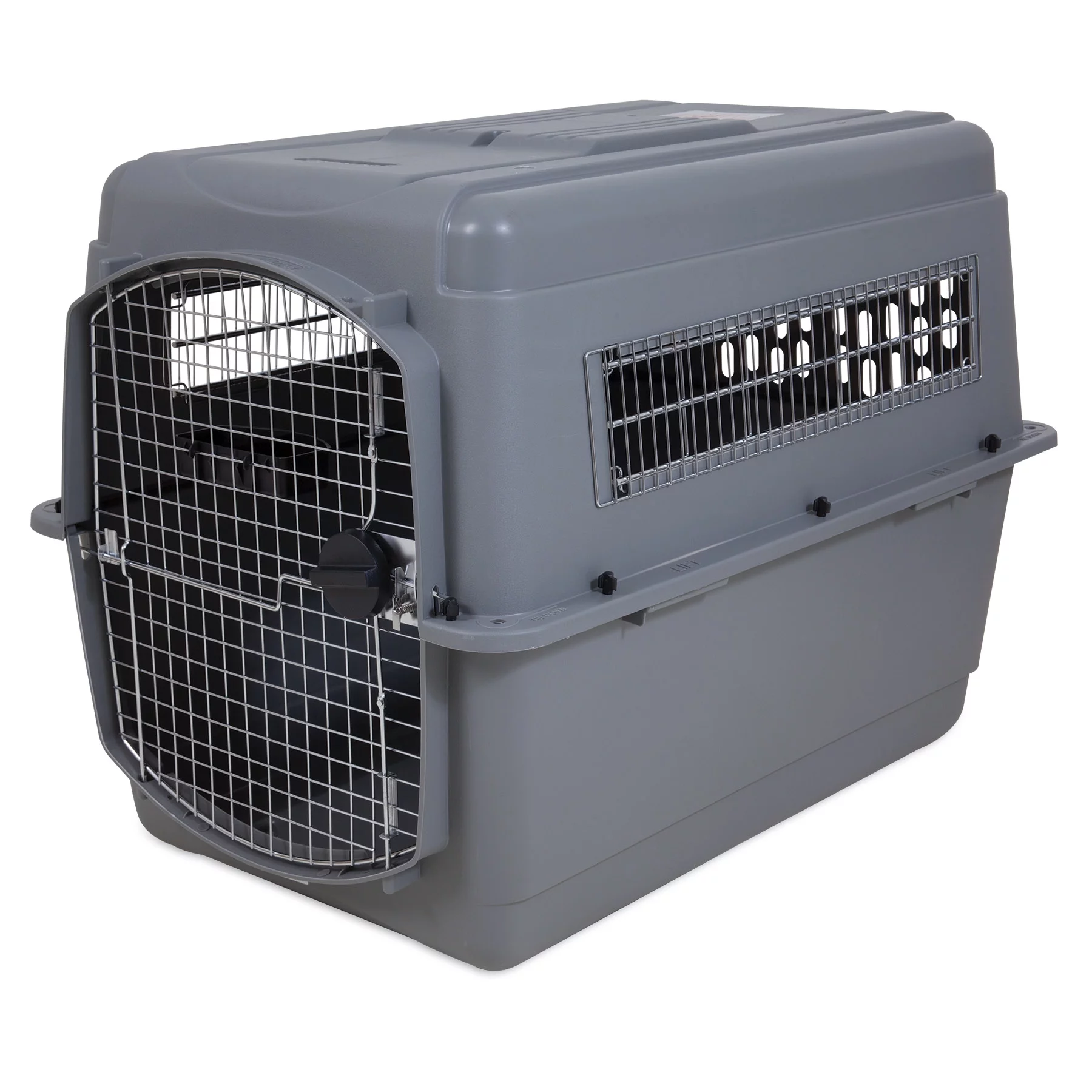Petmate Sky Kennel IATA Complaint 40" XL Dog Crate Travel Pet Carriers for Dogs 70-90 lb, Gray