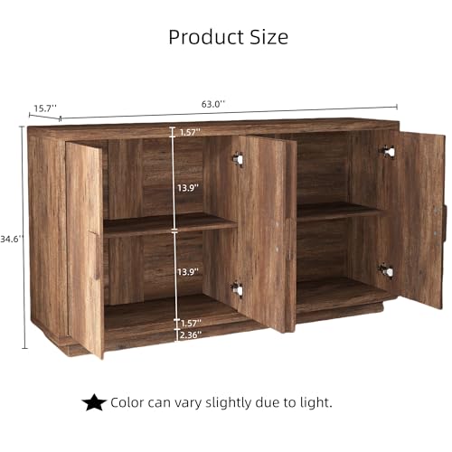 Sideboard Buffet Cabinet with Storage, 32" Small Buffet Cabinet for Dining Room, Kitchen Coffee Bar Cabinet with Adjustable Shelf, Accent Storage Cabinet for Entryway, Living Room. (32" Wide)