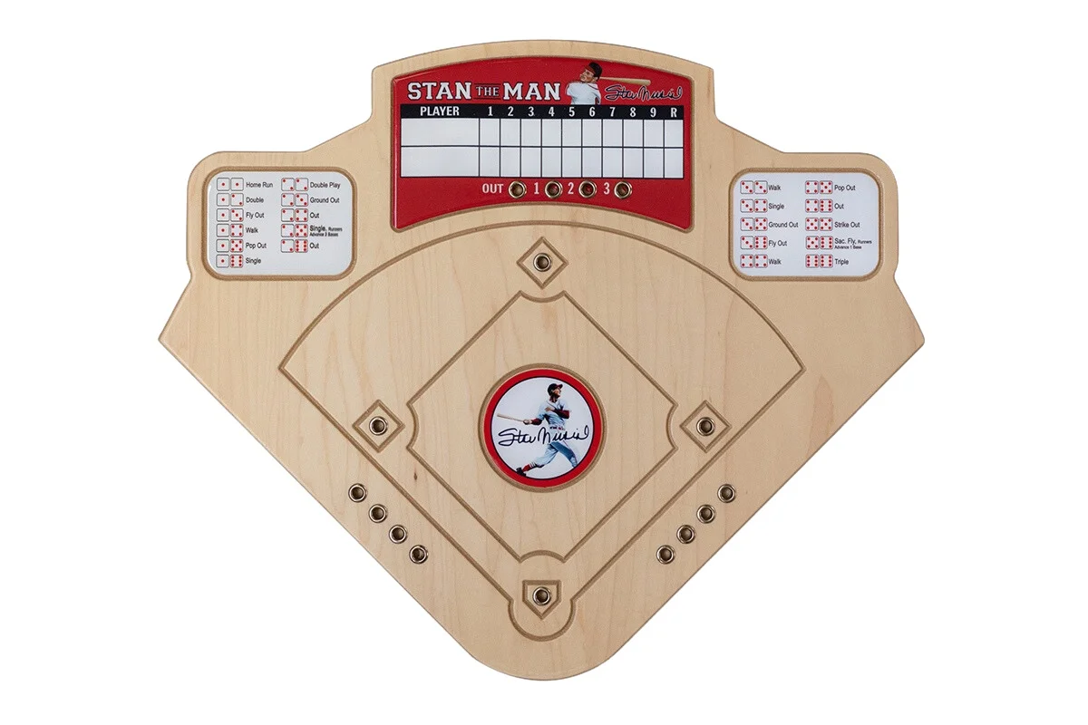 Stan "The Man" Musial Handcrafted Wooden Baseball Game from Across the Board