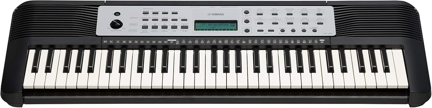 Yamaha YPT270 61-Key Portable Keyboard With Power Adapter (Amazon-Exclusive)