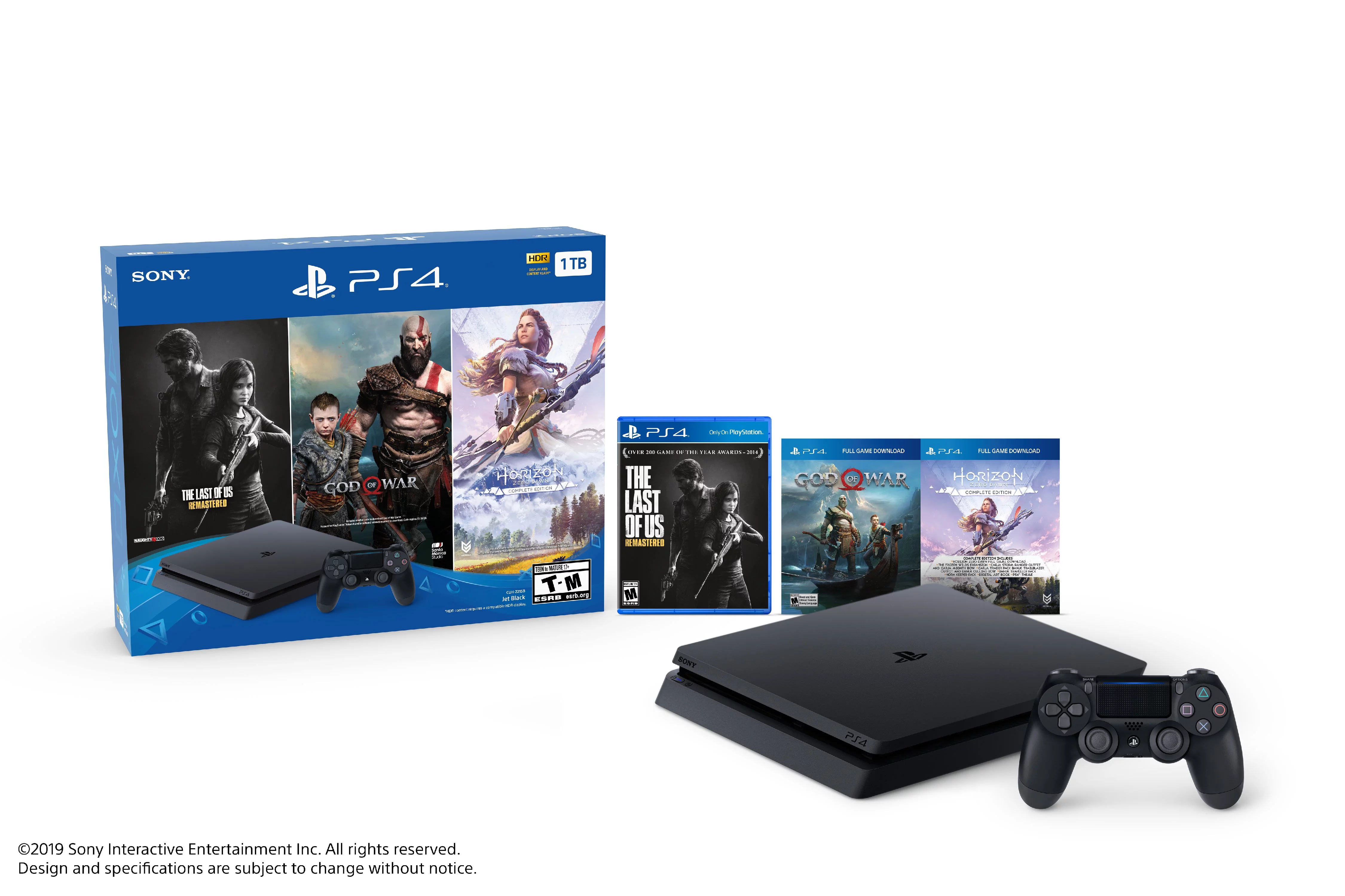 Sony PlayStation Slim 4 1TB Only on PlayStation PS4 Console Bundle Black
