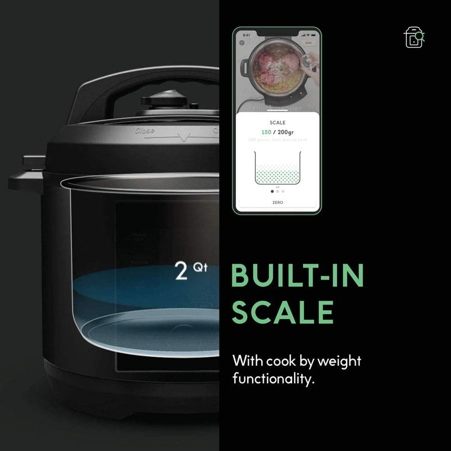 YINCHEN Smart Pressure Cooker 10 Cooking Functions & 18 Features, Built-in Scale, 1000+ Presets & Times & Temps w/App for 600+ Foolproof Guided Recipes, Rice & Slow Electric MultiCooker, 6 Qt