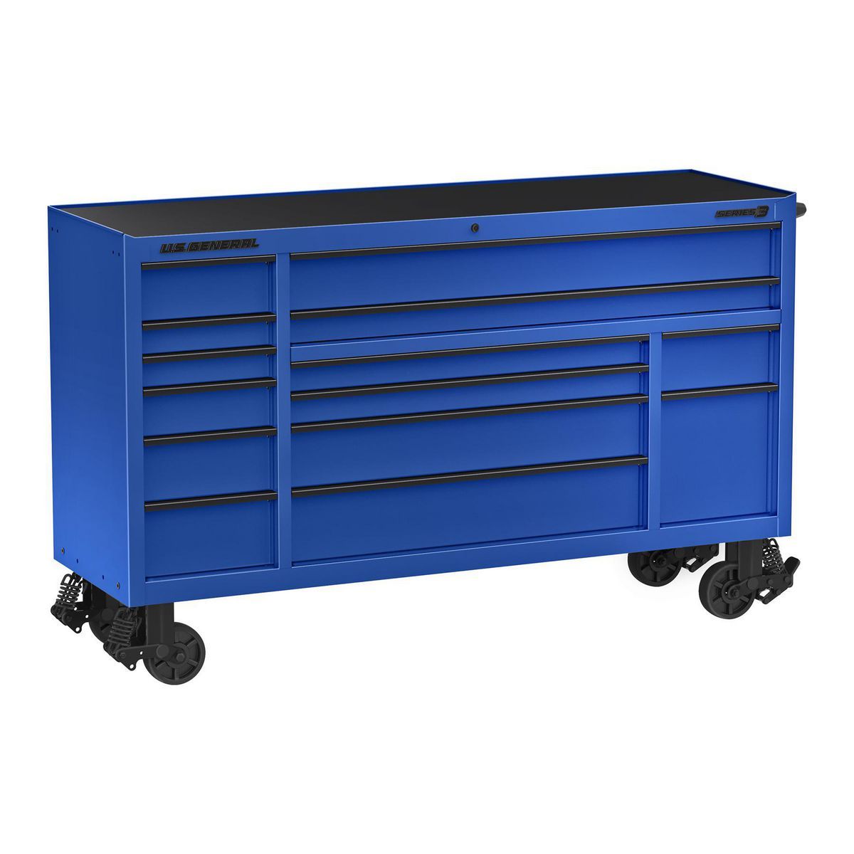 U.S. GENERAL 72 in. x 22 in. Triple-Bank Roll Cab, Series 3, Slate Gray