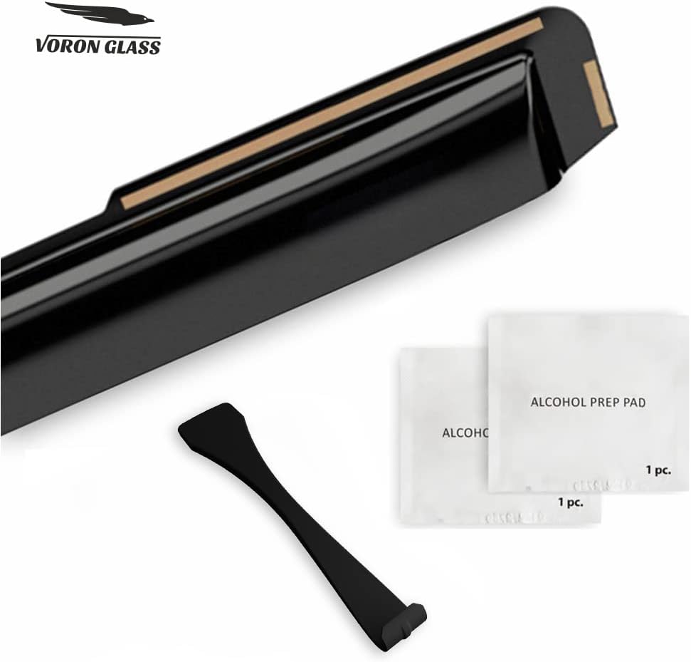 Voron Glass in-Channel Extra Durable Rain Guards for Trucks Toyota Tacoma 2016-2022 Double Cab, Window Deflectors, Vent Window Visors, 4 Pieces - 220056