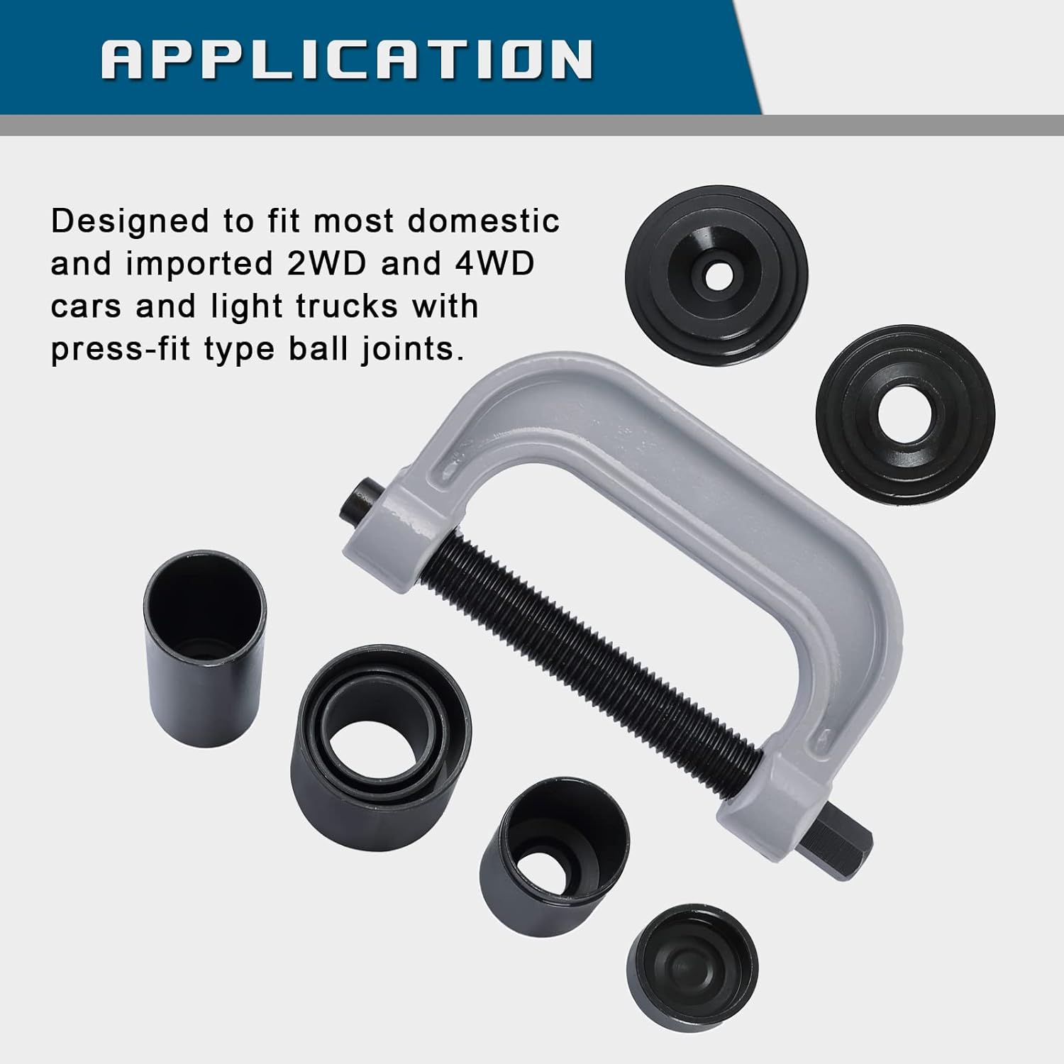 DASBET 4 in1 Ball Joint Service Auto Tool Kit 2WD & 4WD Car Repair Remover Installer Pack of 2