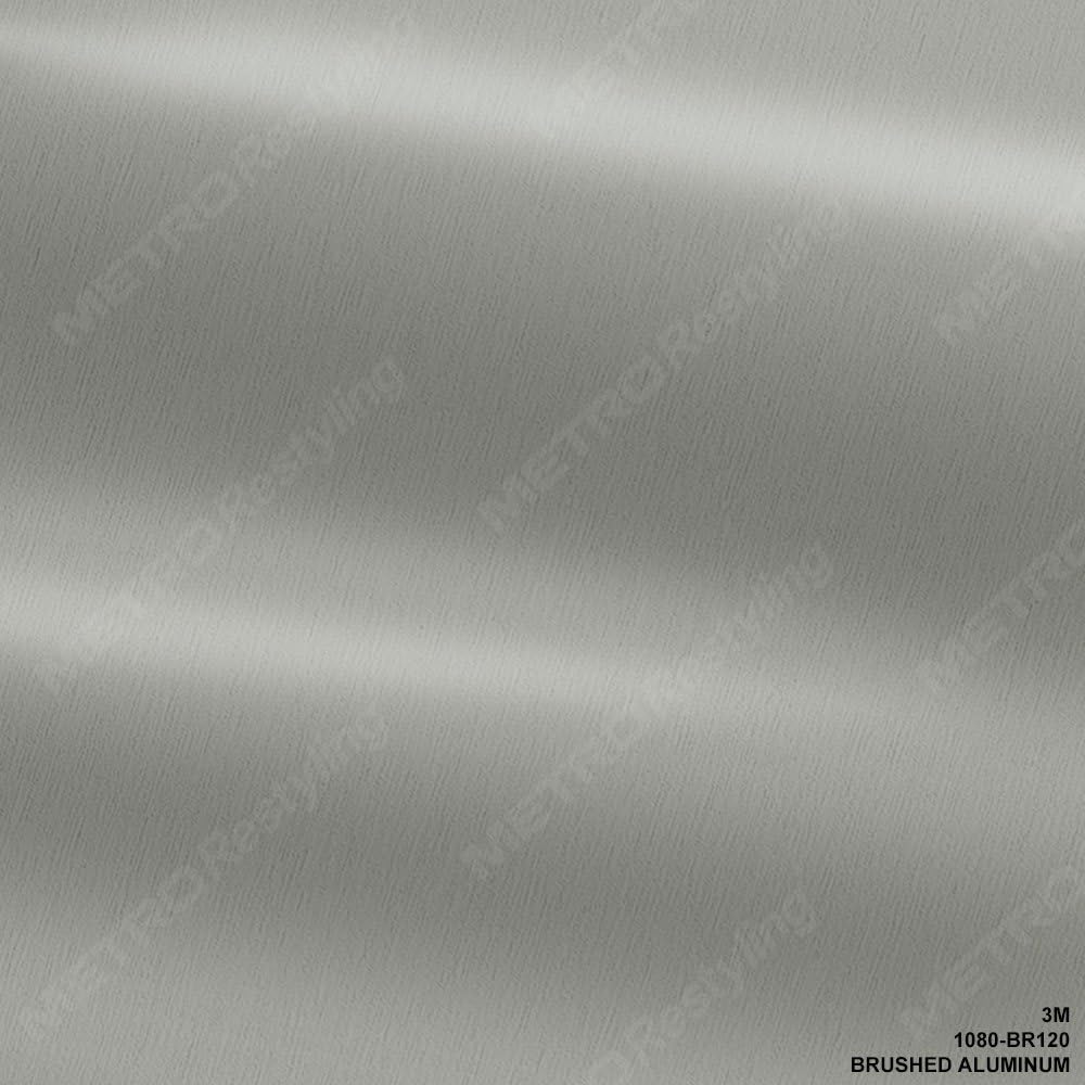 3M 1080 BR120 Brushed Aluminum 60"x36" Vinyl Wrap Pack of 2