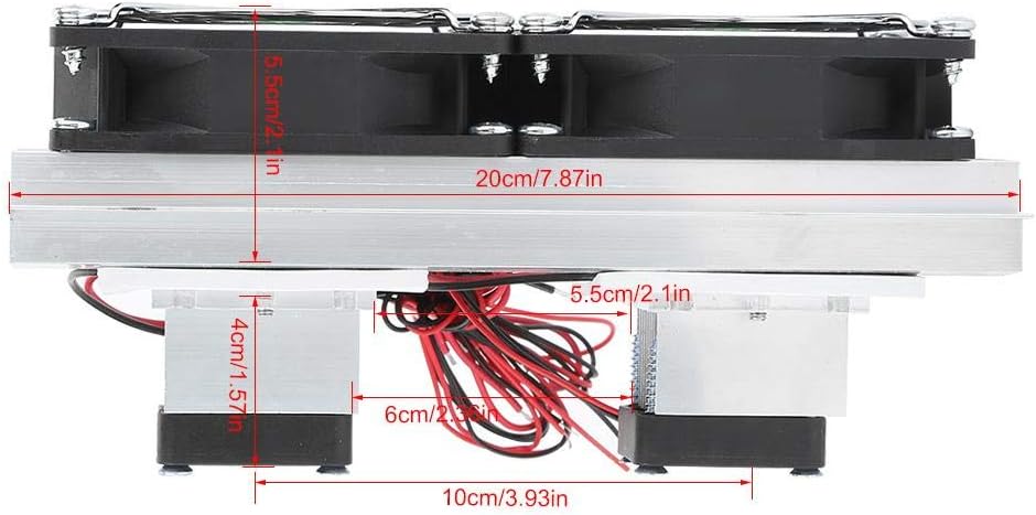Thermoelectric Cooler,Semiconductor Refrigeration Cooling Device Thermoelectric Cooler 12A 12V DIY Refrigeration Cooling System Mini Fridge Pack of 2