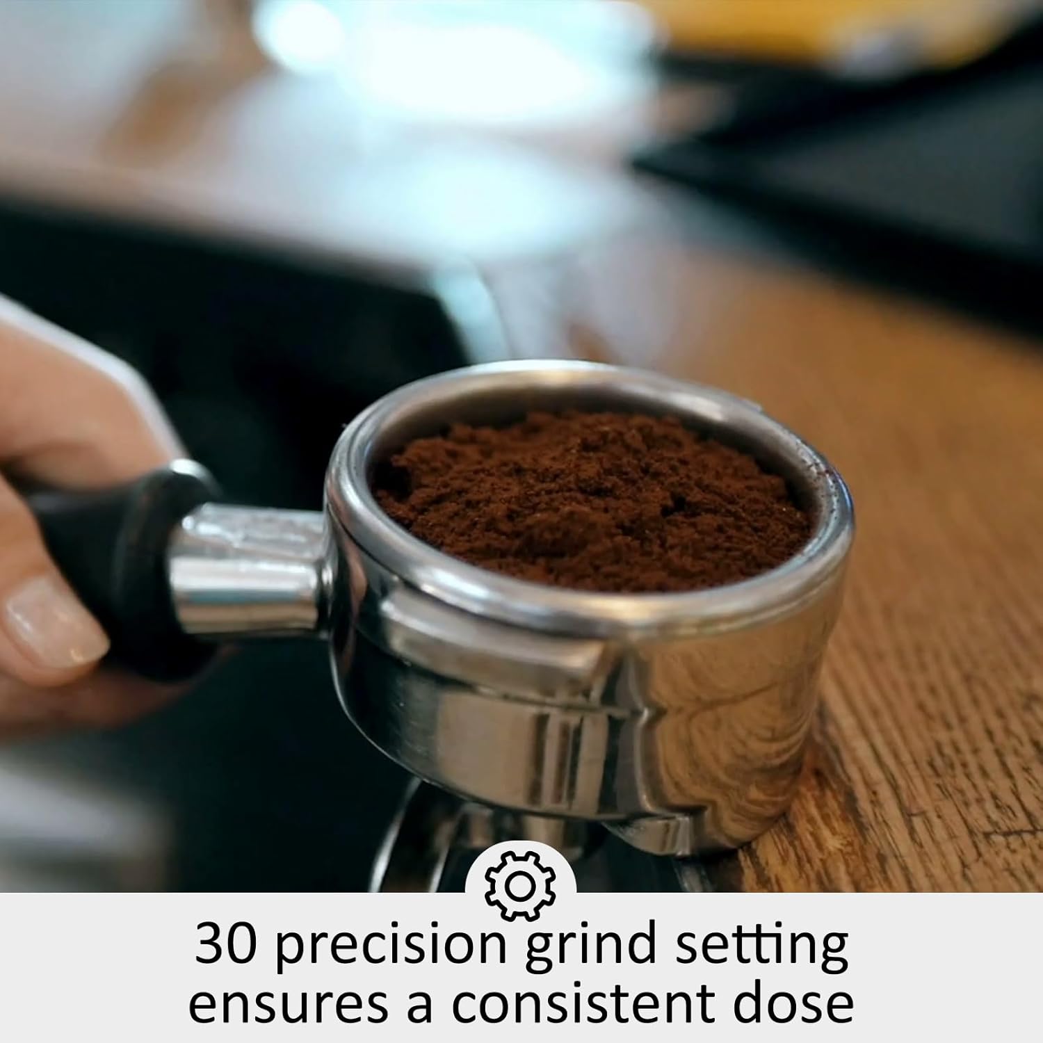 Espresso Machine With Grinder, Professional Espresso Maker With Milk Frother Steam Wand, Barista Latte Machine With Removable Water Tank for Cappuccinos or Macchiatos