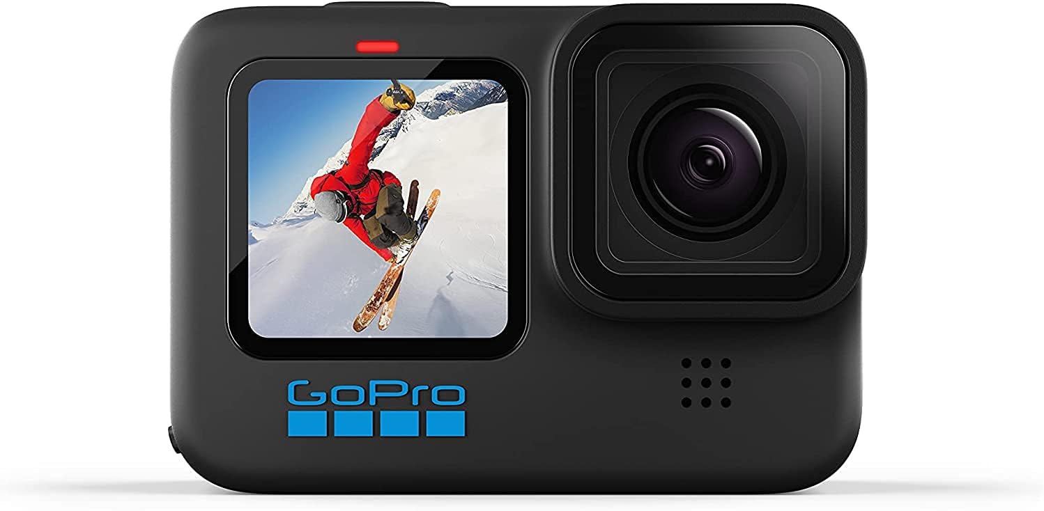 GoPro HERO10 Hero 10 Camcorder Black - Ultimate Bundle Includes: Sandisk Ultra 128GB microSD, 2X Extra Batteries, Charger, Underwater Housing, LED Light Kit, Carry Case and More