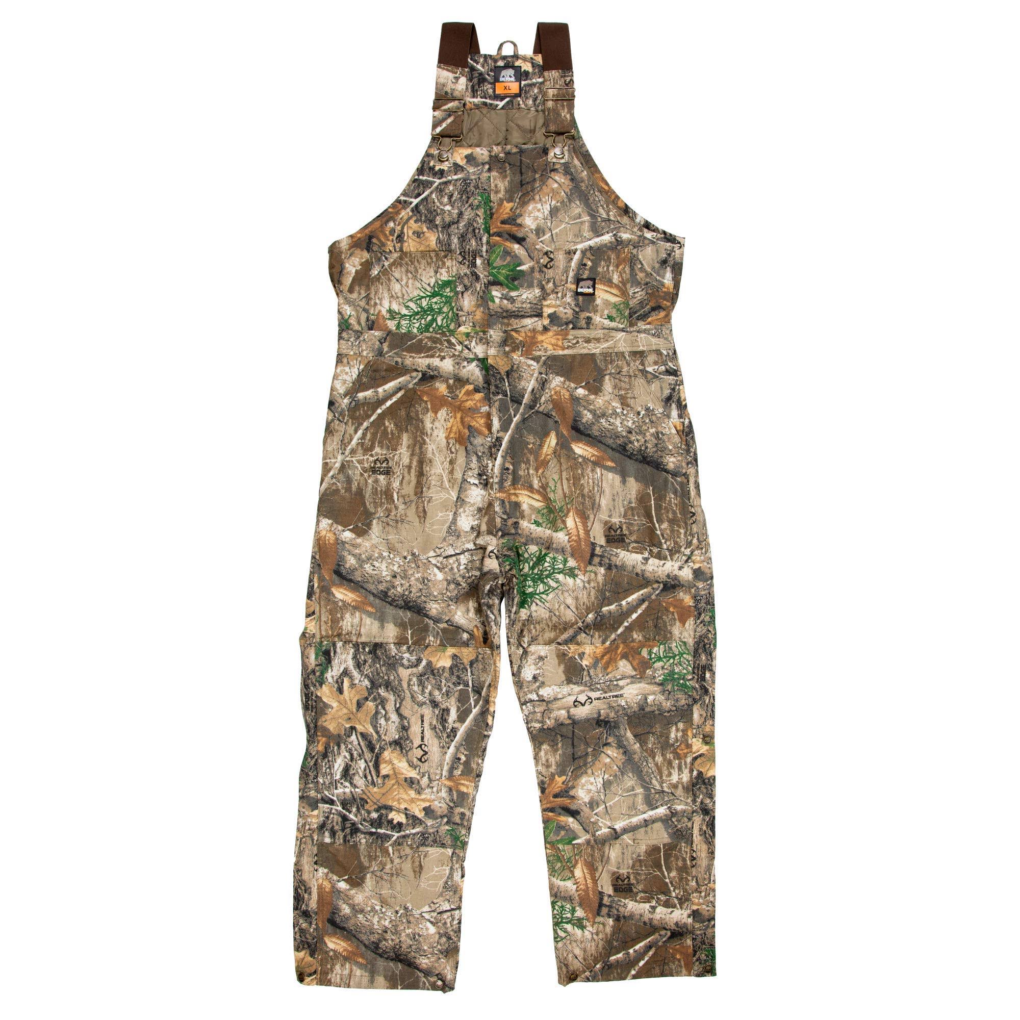 Berne Men&s Camouflage Insulated Bib Overall, B415, Realtree Edge