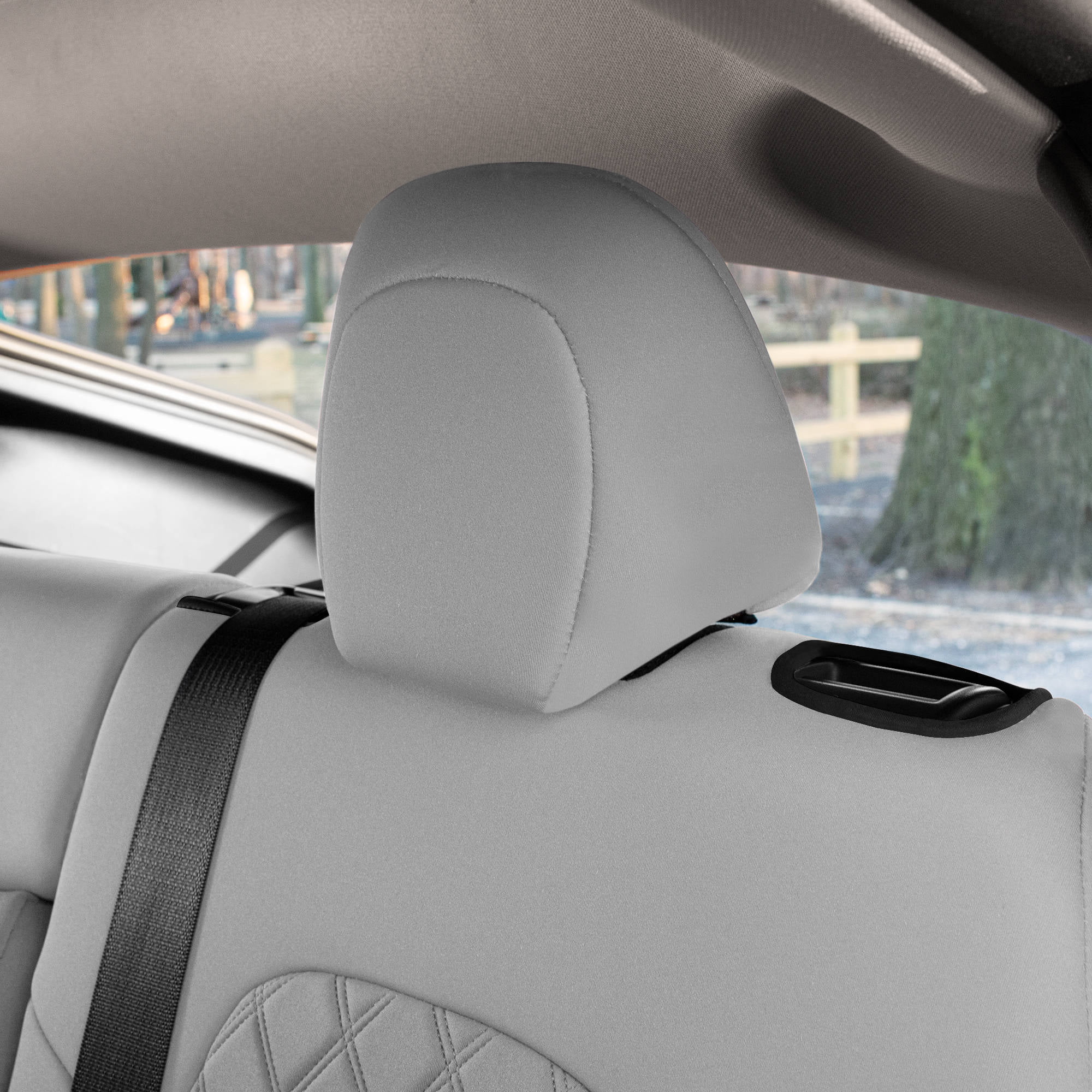 FH Group for 2020-2024 Tesla Model Y Waterproof Neoprene Custom Fit Made Car Seat Covers Full Set