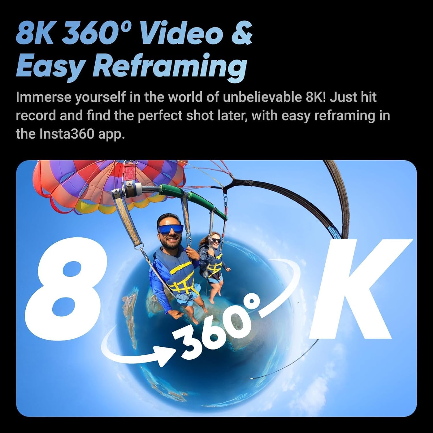 Insta360 X4 - Waterproof 8K 360 Action Helmet Camera with Extra Long 118" Drone Selfie Stick, 4K Wide-Angle Video, Invisible Selfie Stick Effect Lens Guards Sports, Content, Travel, Outdoor Creator