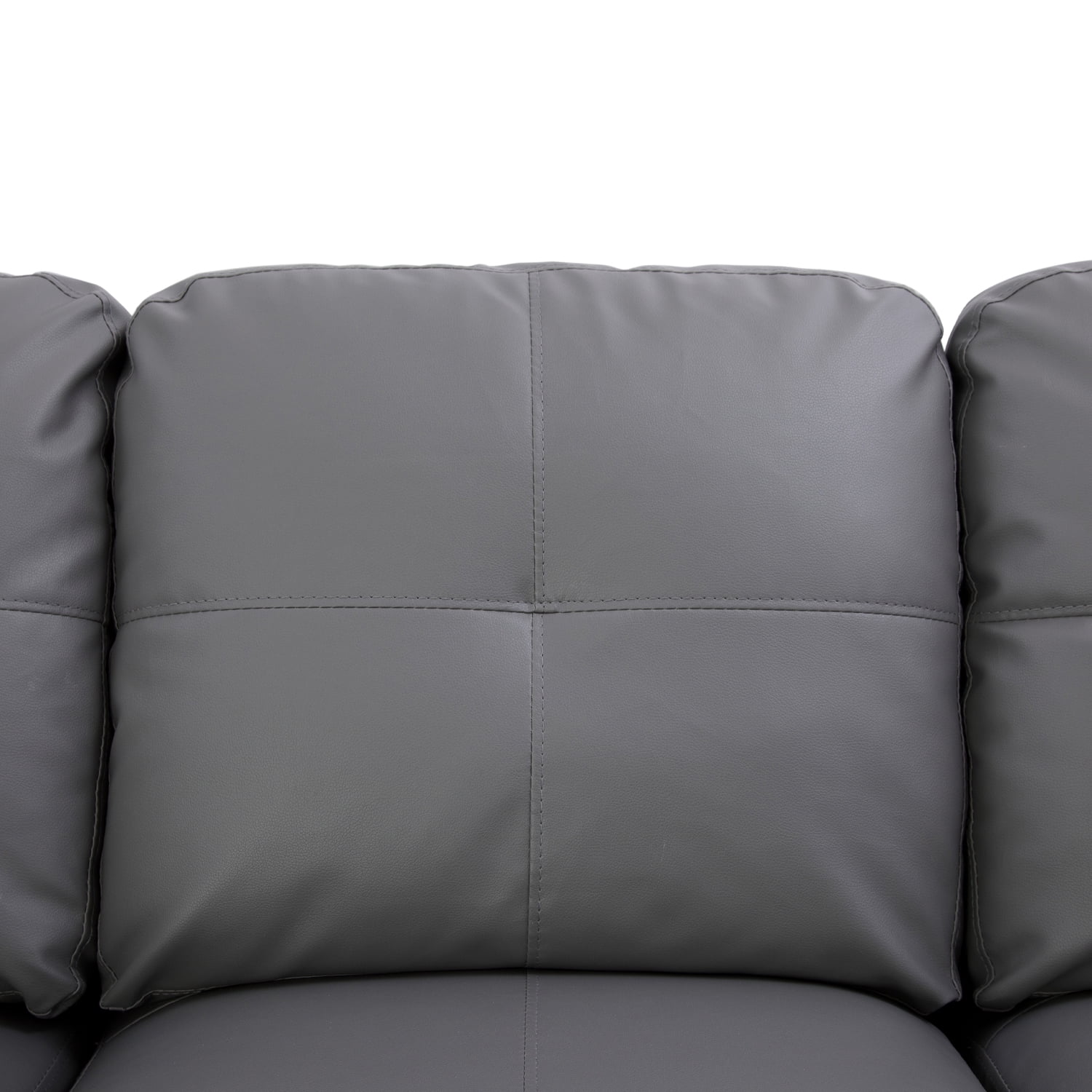 PonLiving Sectional Sofa Couch, L-Shaped 3-Piece Couch Living Room Sofa Set for Small Space, Apartment, Loft, Office, Right Hand Facing, Dark Grey