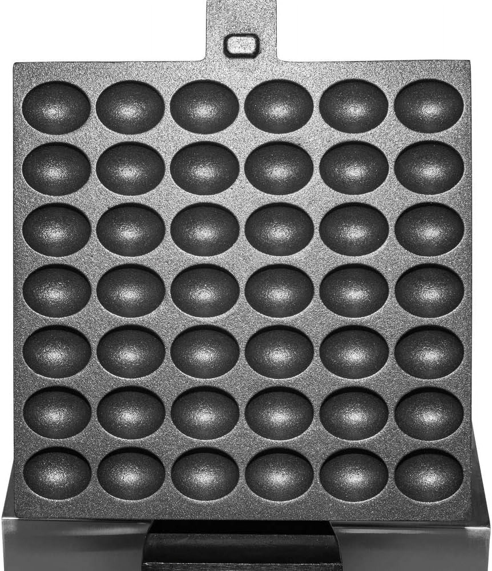 Bubble Waffle Maker | Stainless Steel Square Shaped Egg Waffle Iron With Manual Thermostat | Nonstick Coating | 1 Large Hong Kong Waffle | 110V | 1300W