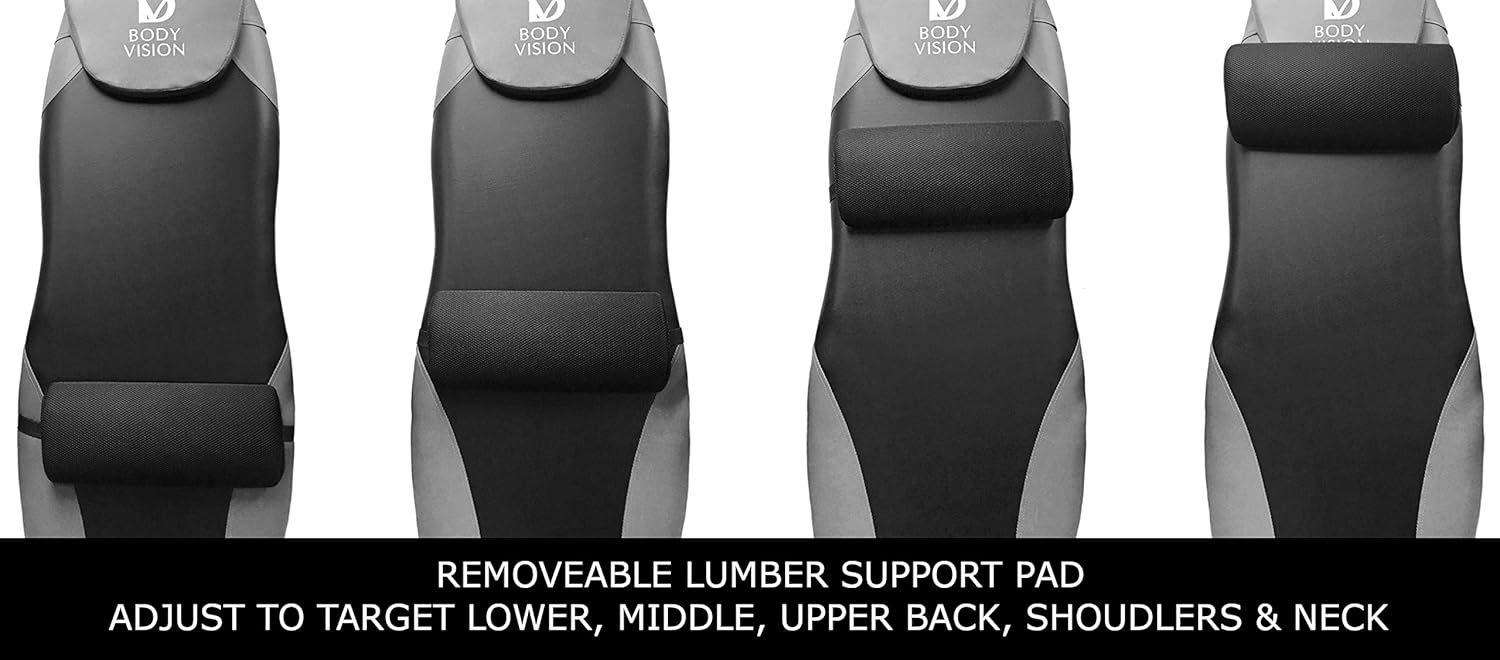 Body Vision IT9825 Premium Inversion Table with Removable Head Pillow & Lumbar Support Pad, - Heavy Duty - up to 250 lbs., Gray