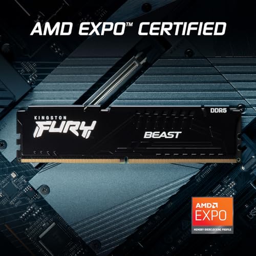 Beast 64GB (2x32GB) 6000MT/s DDR5 CL30 Desktop Memory | AMD Expo | Plug N Play | Kit of 2 | KF560C30BBEK2-64