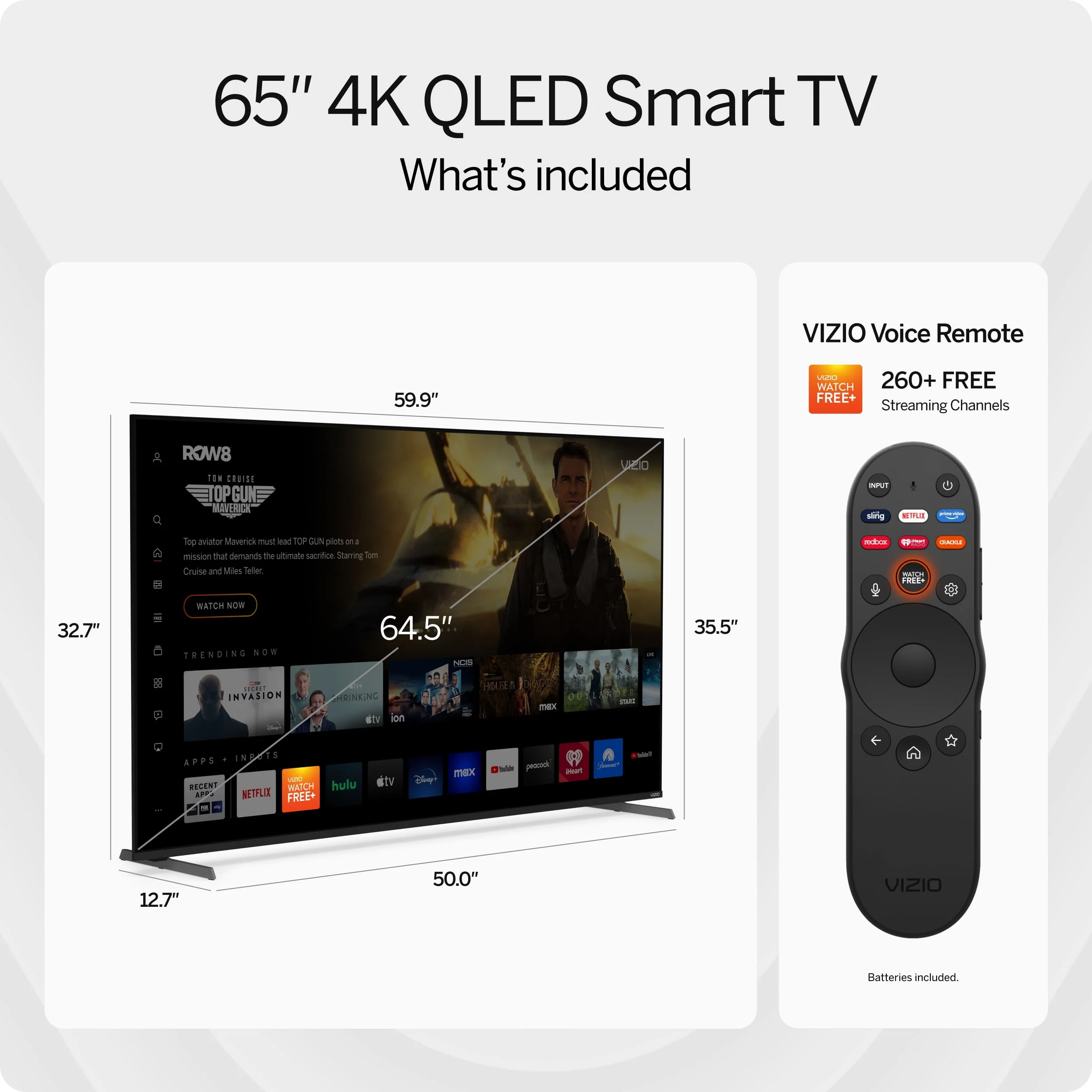 VIZIO 65 Class Quantum Pro 4K QLED HDR 120Hz Smart TV (NEW) VQP65C-84