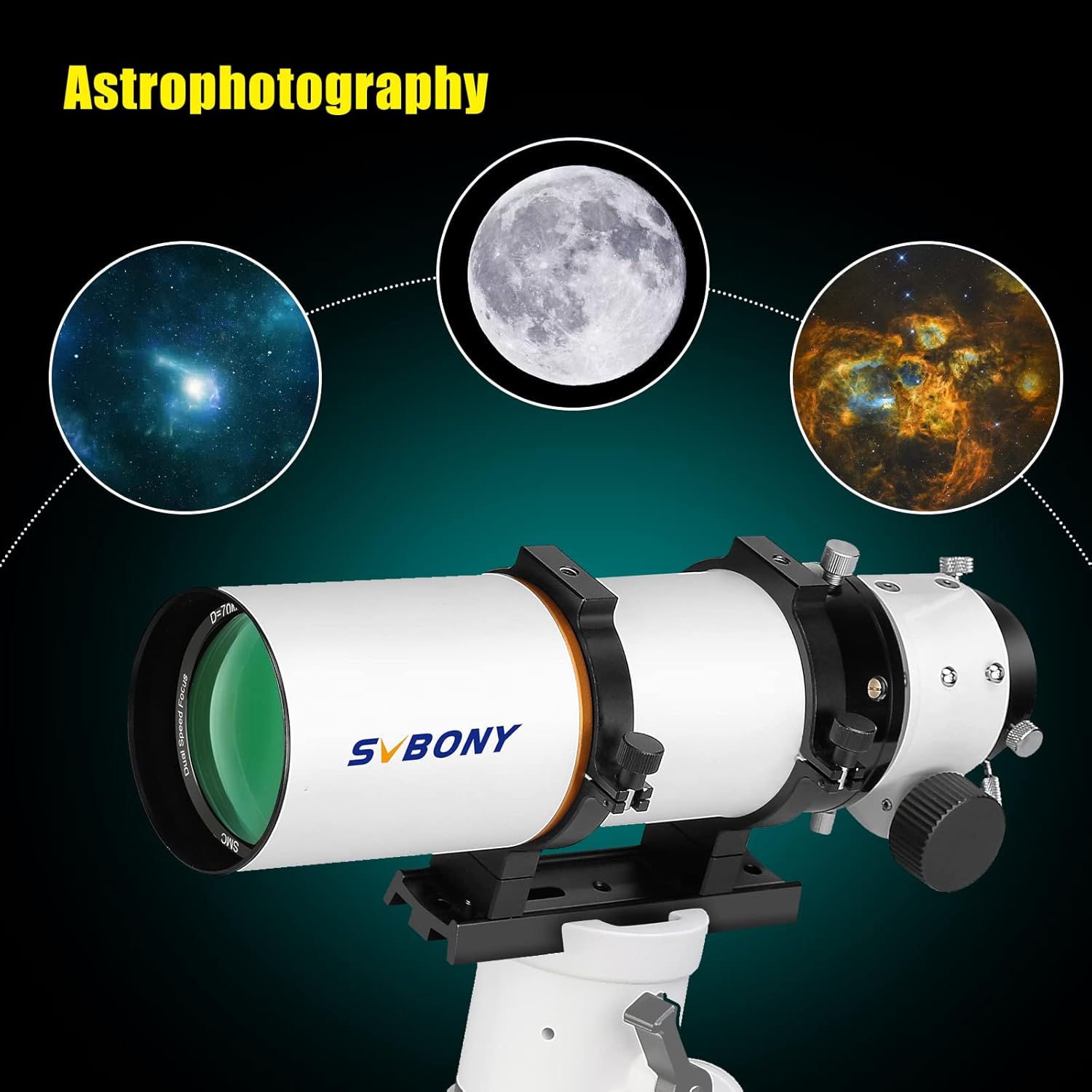 SVBONY SV503 Telescope, 70ED F6 Extra Low Dispersion Refractor OTA, Micro-Reduction Rap Focuser, for Astrophotography