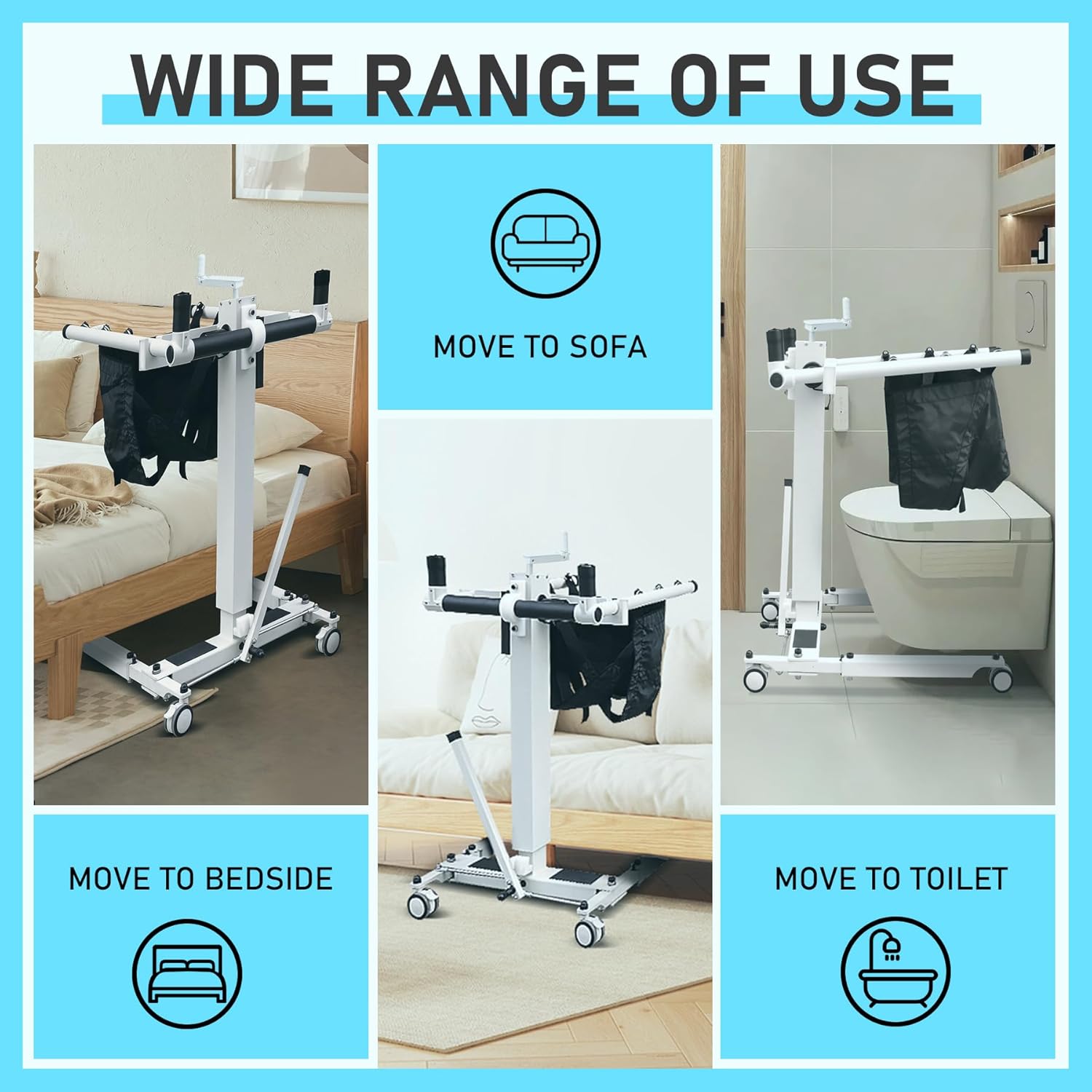 Manual Plus Electric Patient Lift Transfer Chair，Wheelchair to Car Transfer Devices,Electric Patient Transfer Lift Chair Transfer Chairs for Seniors,Wheelchair Lifts for Home Patient Lift