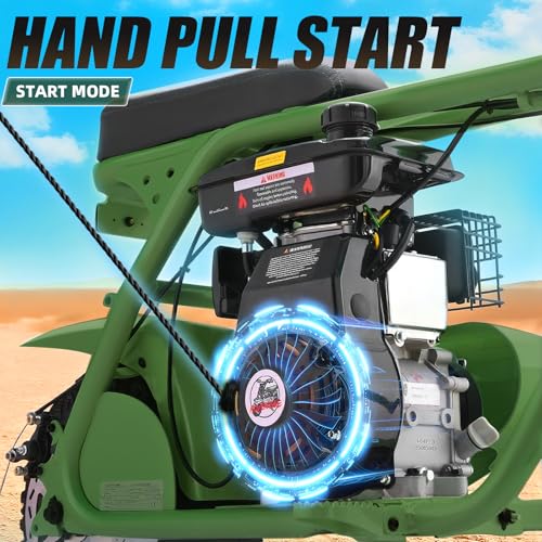 Mini Bike, Gas Dirt Bike, Minibike, Gas Powered Mini Bikes for Adults, 99cc-4 Stroke Pit Bike with Led Light, Min Dirtbike, Motorcycle Max Load 200 Lbs, Max Speed 28 Mph, Age13+