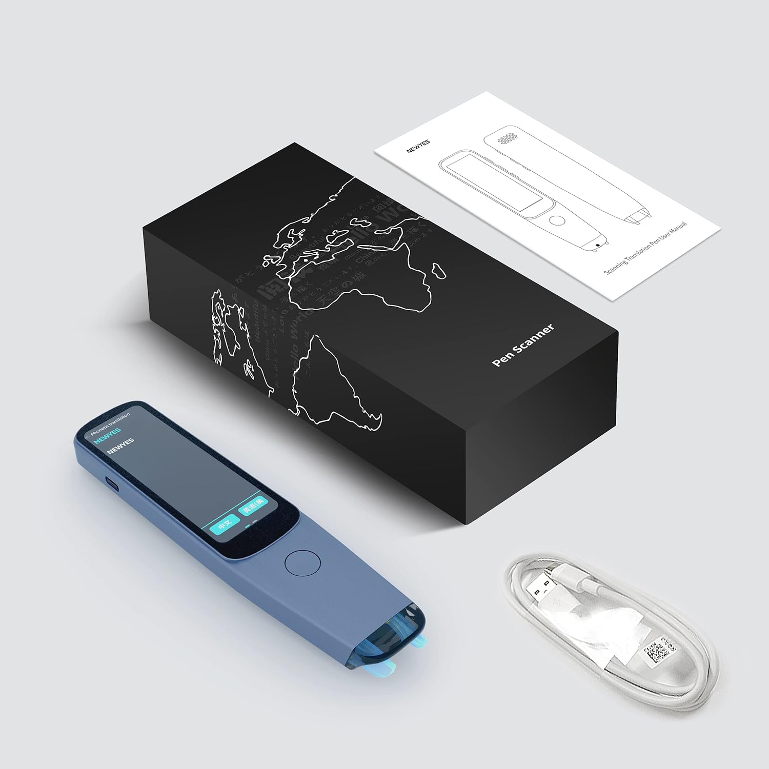 ScanReader Pen, NEWYES Scanning Pen Language Translator Device OCR Digital Reading Pen Support Text&Phonetic Multilingual Translation (Pen 3.0)