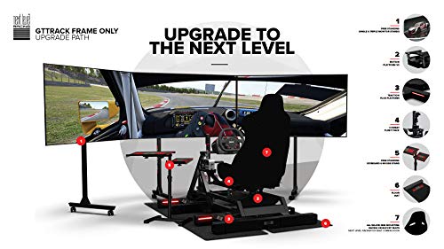 Next Level Racing Gttrack Frame Only Simulator Cockpit - Not Machine Specific & Free Standing Single Monitor Stand (NLR-A011)