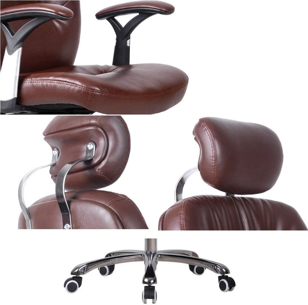 Boss Chair High Back Executive Office Chair - Big Tall Bonded Leather Ergonomic Computer Desk Swivel Chair Thick Padded Headrest Wide Armrest