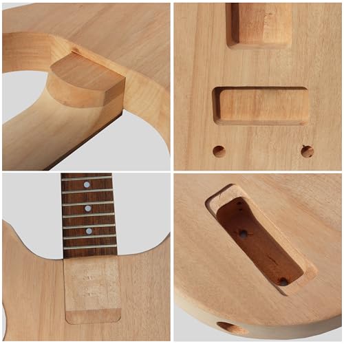 DIY Electric Guitar KIT, Build Your Own Unfinished Guitars Project with All Accessories (With All Accessory)