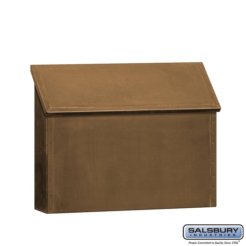 Salsbury Industries Antique Brass Mailbox - Standard - Surface Mounted - Horizontal Style