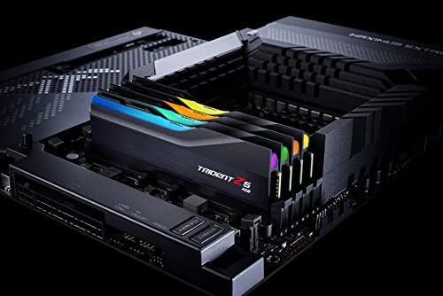 G.SKILL Trident Z5 RGB Series (Intel XMP 3.0) DDR5 RAM 32GB (2x16GB) 7200MT/s CL34-45-45-115 1.40V Desktop Computer Memory UDIMM - Matte Black (F5-7200J3445G16GX2-TZ5RK)