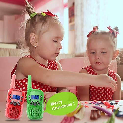 Wishouse Childrens Walkie Talkie Sets for Boys Girls 4 Pack,Family 2 Way Radio Walky Talky for Kids with Flashlight,Camping Game
